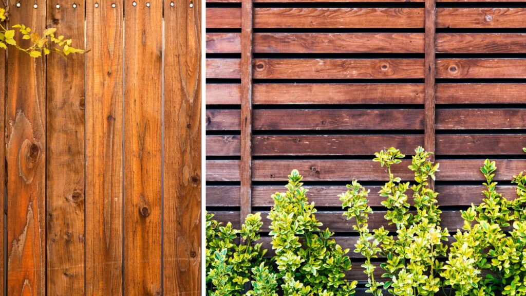 stain a wood fence